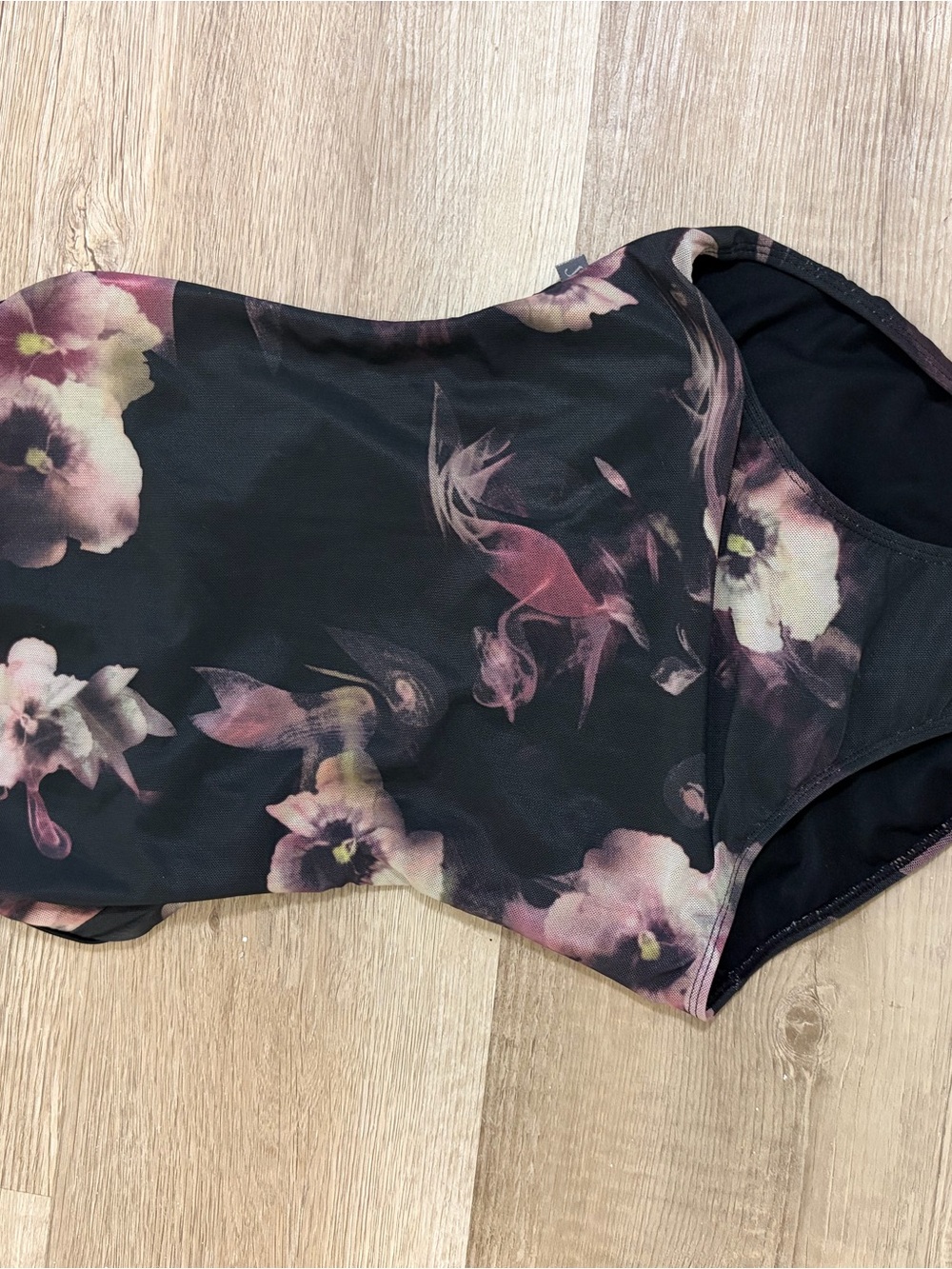 Sansha Floral Keyhole Back Mesh Leotard